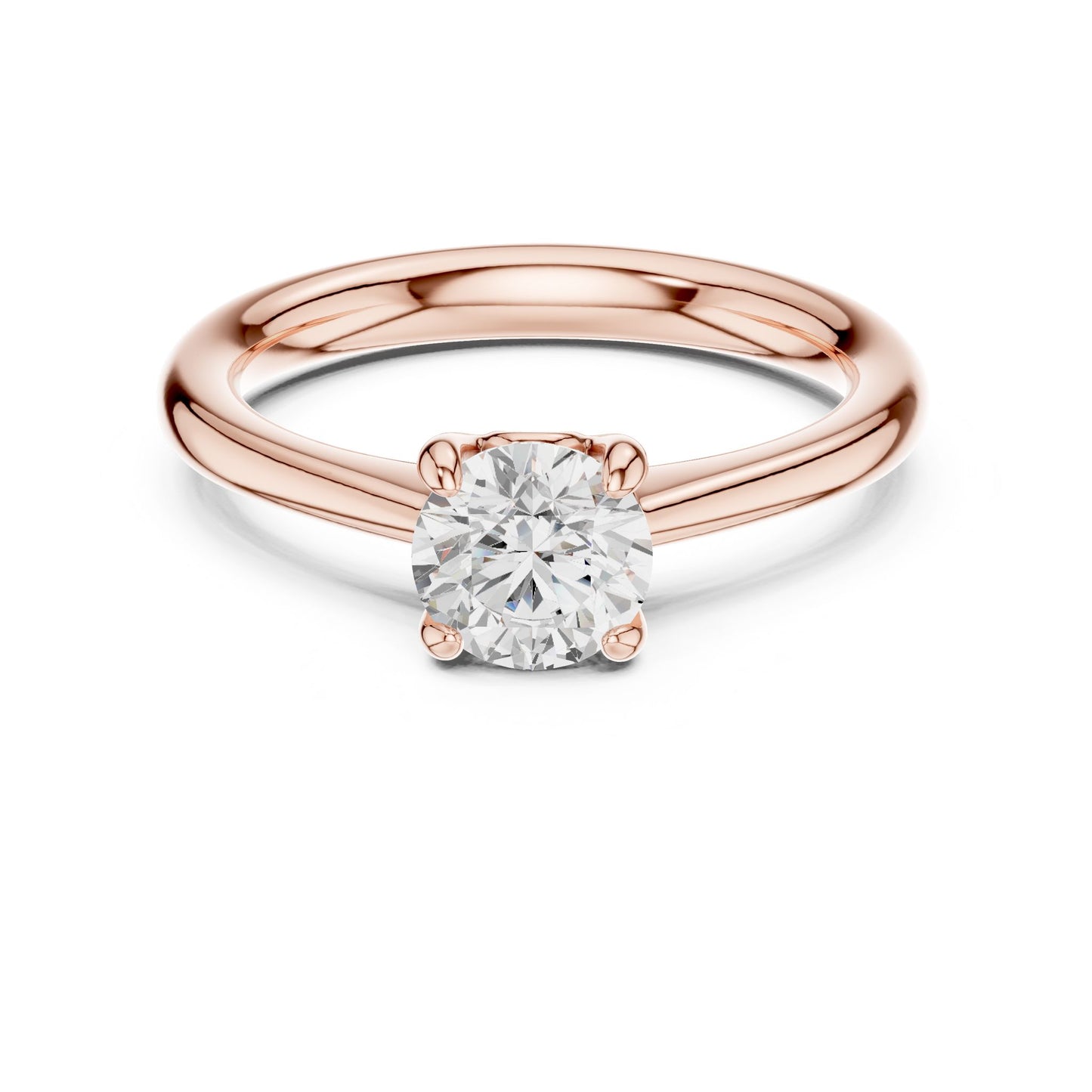 Round Lab Grown Diamond Solitaire Engagement Ring