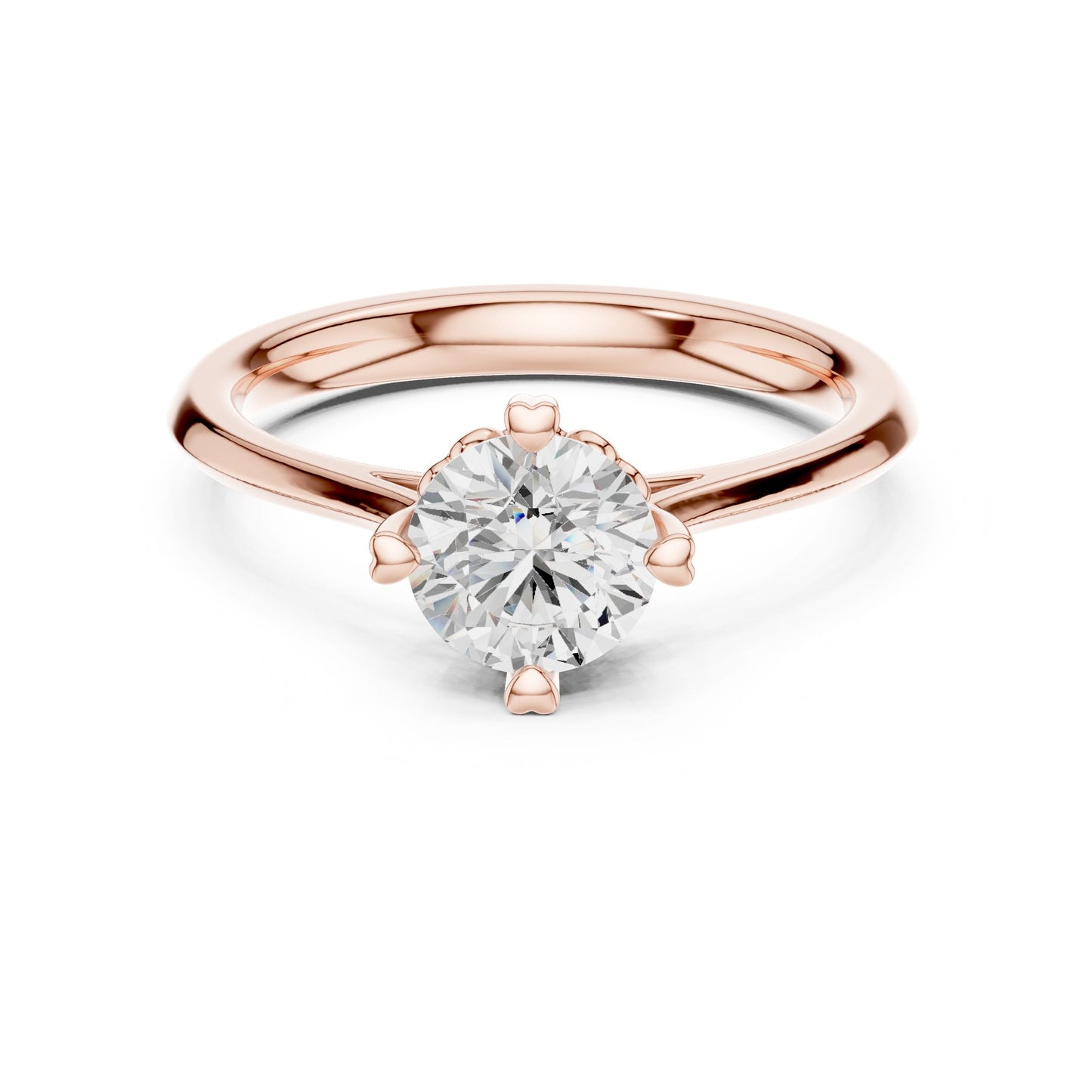 Round Lab Grown Diamond Solitaire Engagement Ring
