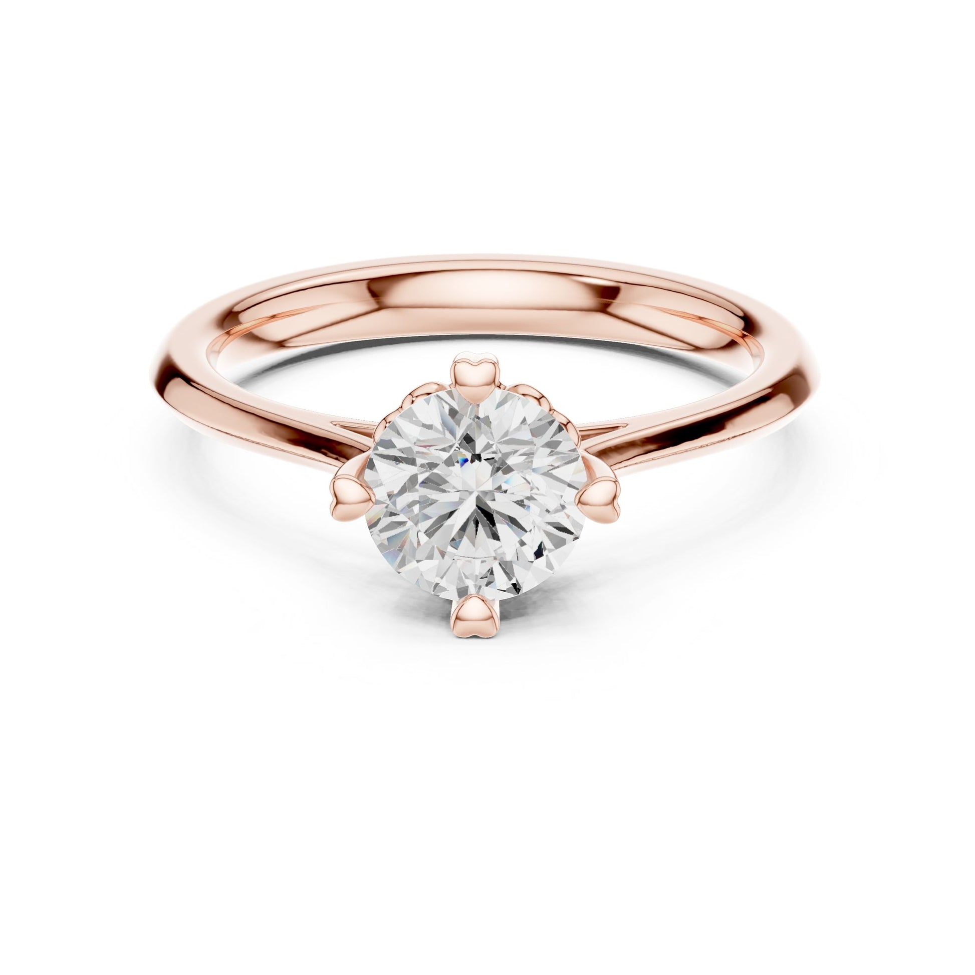 Round Lab Grown Diamond Solitaire Engagement Ring