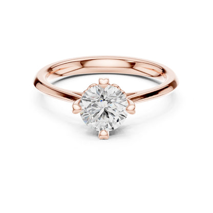 Round Lab Grown Diamond Solitaire Engagement Ring
