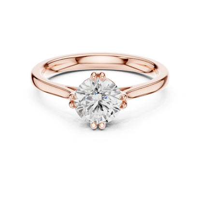 Round Lab Grown Diamond Solitaire Engagement Ring