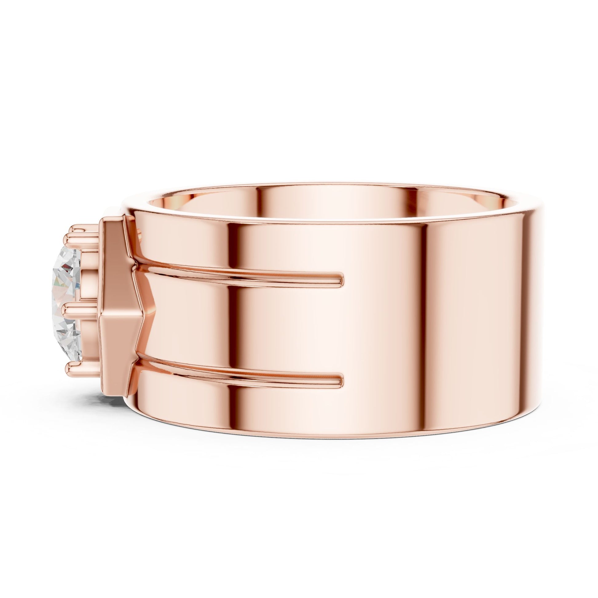 Men's Round Lab Grown Diamond Ring