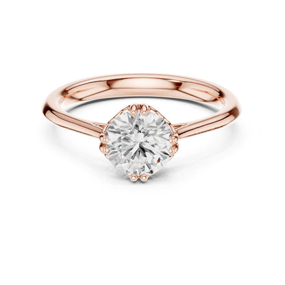 Round Lab Grown Diamond Solitaire Engagement Ring