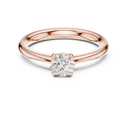 Round Lab Grown Diamond Solitaire Engagement Ring