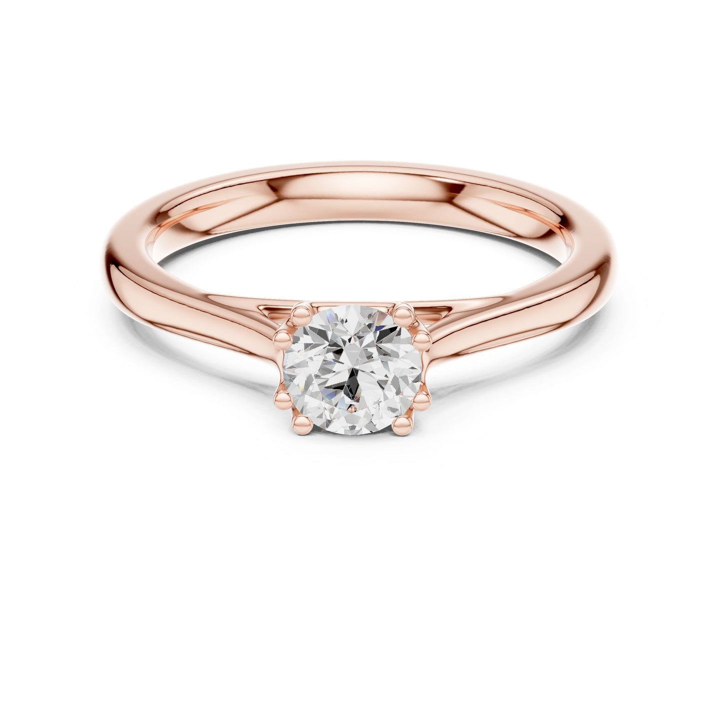Round Lab Grown Diamond Solitaire Engagement Ring