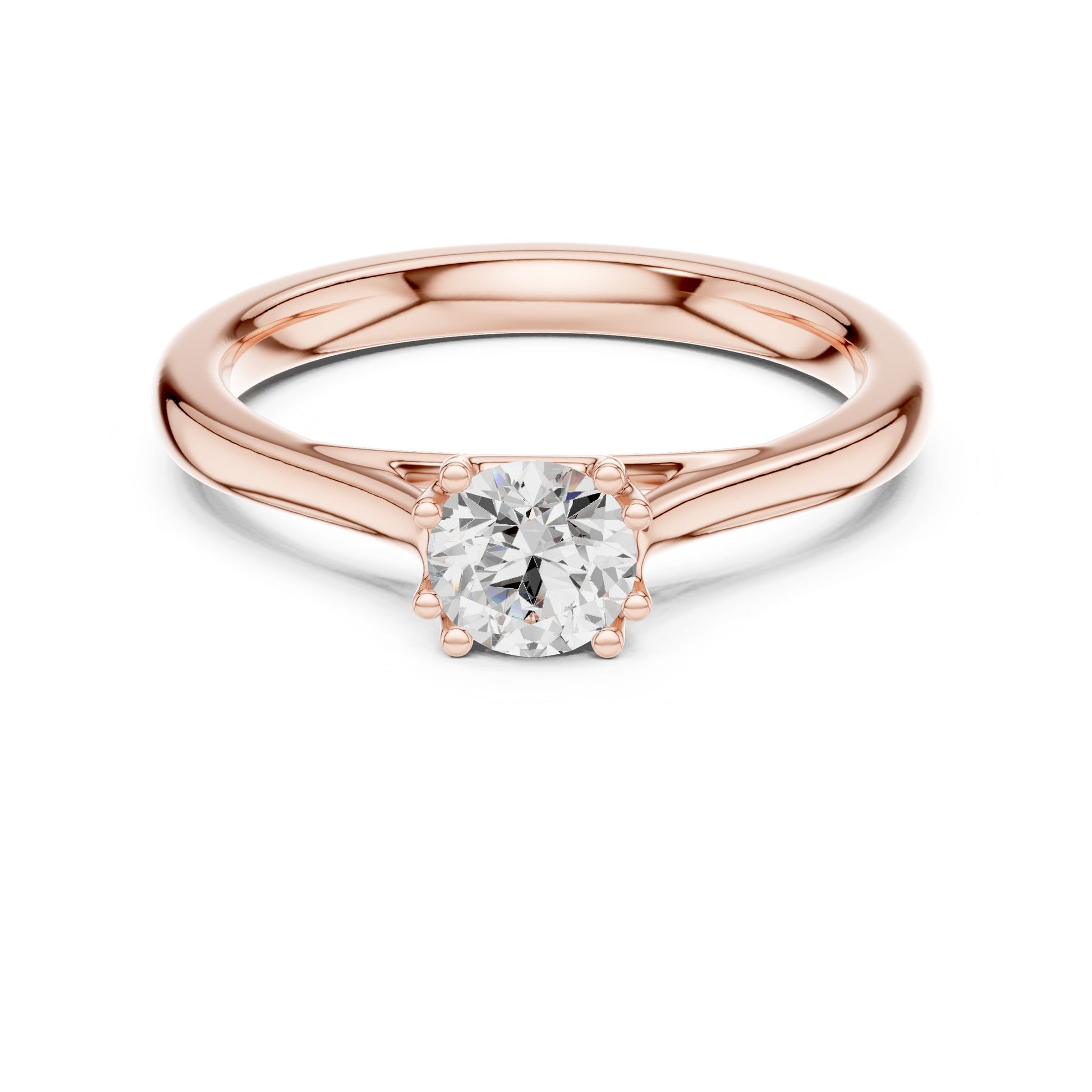 Round Lab Grown Diamond Solitaire Engagement Ring