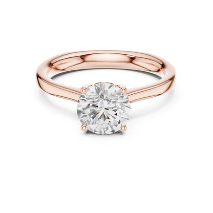 Round Lab Grown Diamond Solitaire Engagement Ring