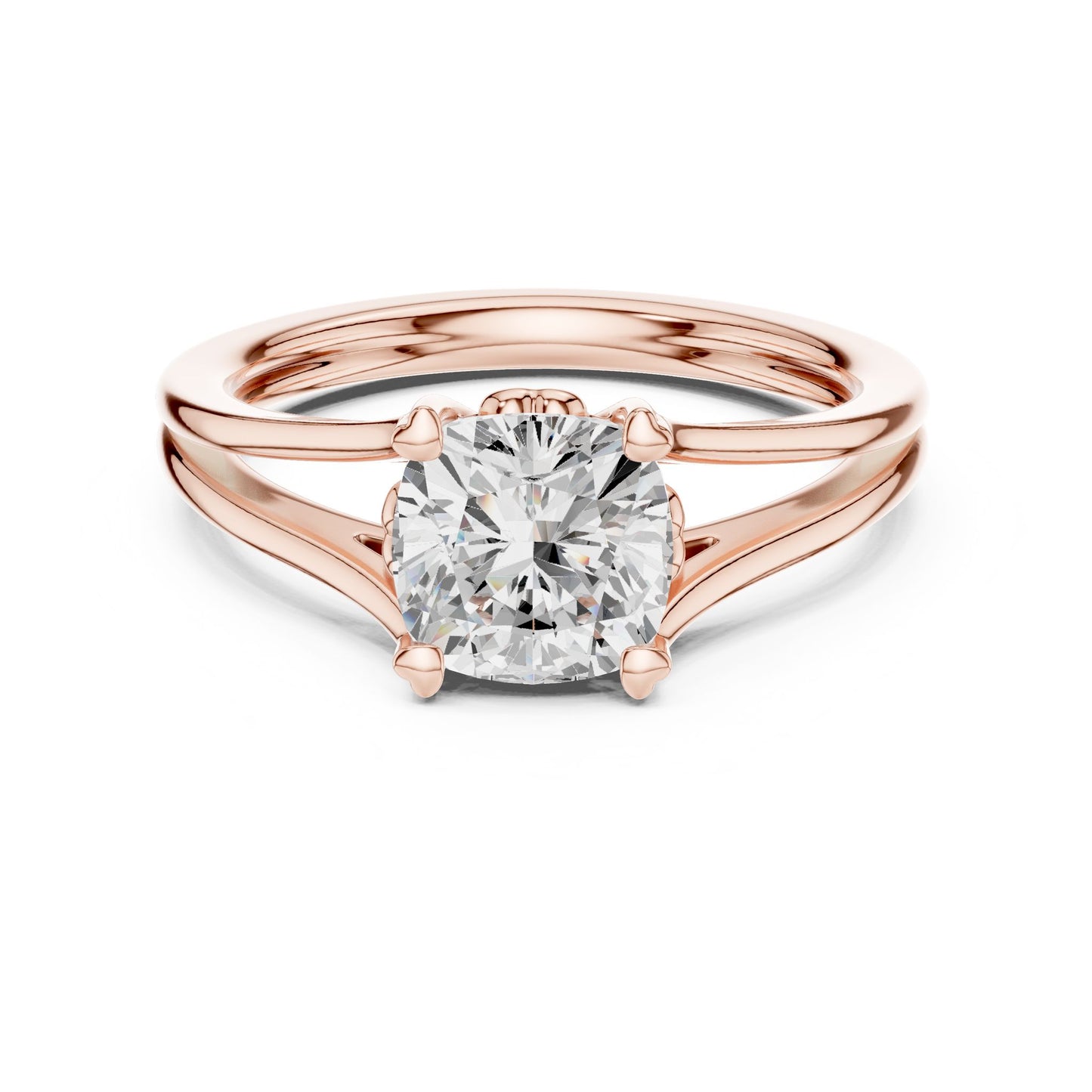 Round Lab Grown Diamond Solitaire Engagement Ring