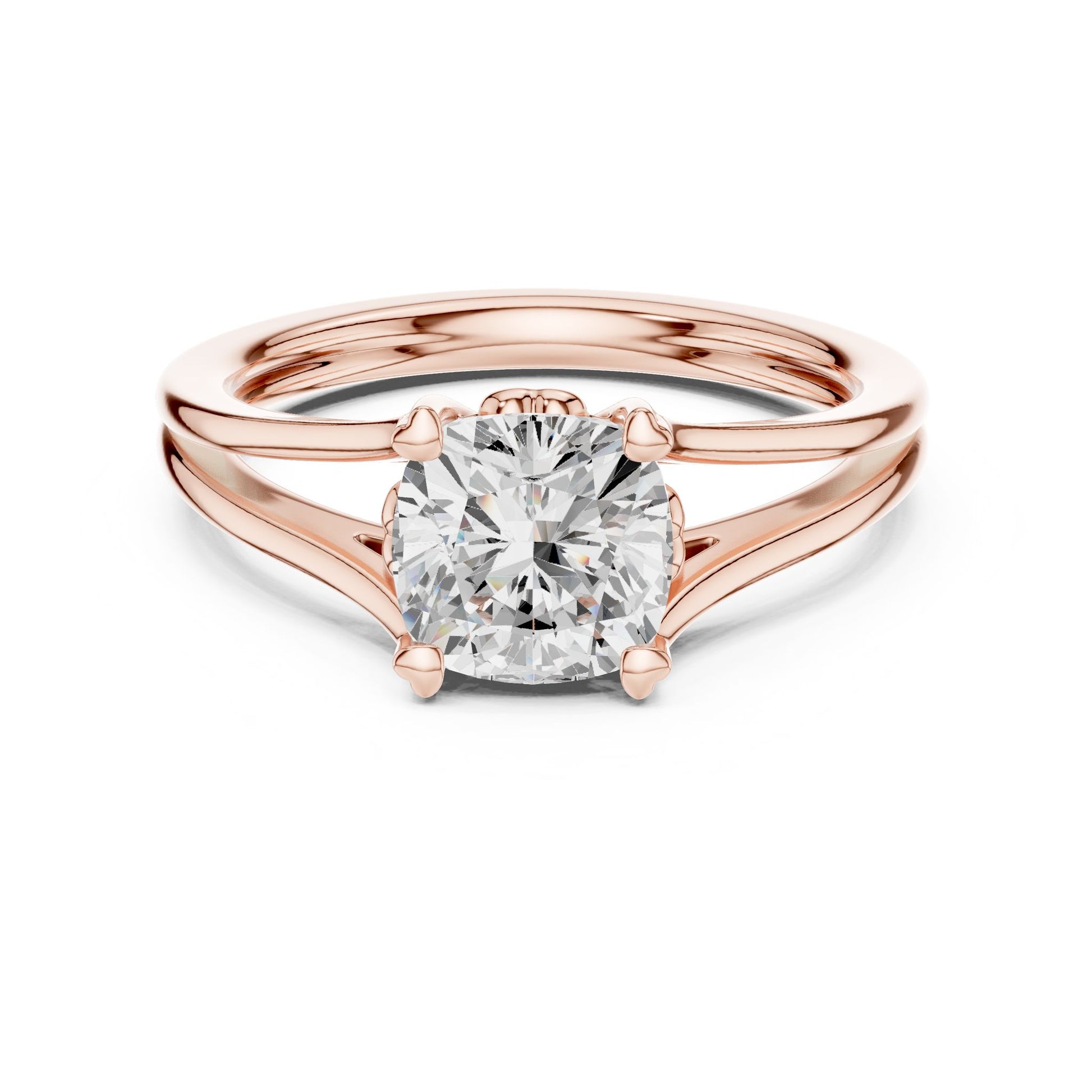 Round Lab Grown Diamond Solitaire Engagement Ring
