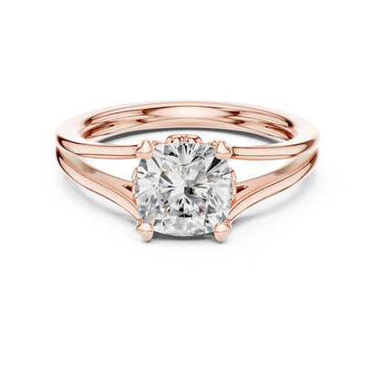 Round Lab Grown Diamond Solitaire Engagement Ring