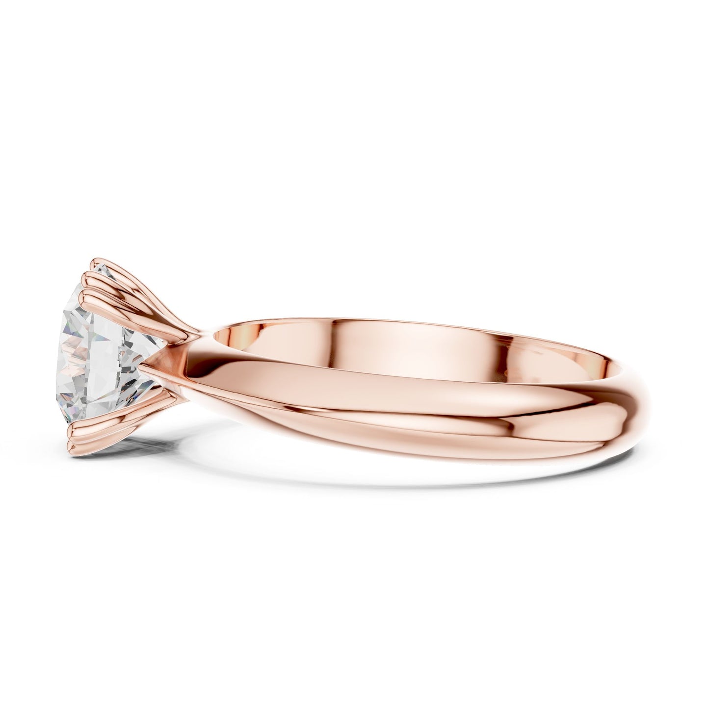 Round Lab Grown Diamond Solitaire Engagement Ring