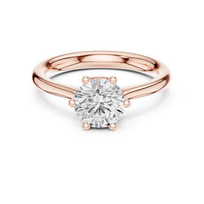 Round Lab Grown Diamond Solitaire Engagement Ring