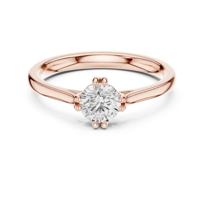 Round Lab Grown Diamond Solitaire Engagement Ring
