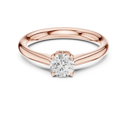 Round Lab Grown Diamond Solitaire Engagement Ring