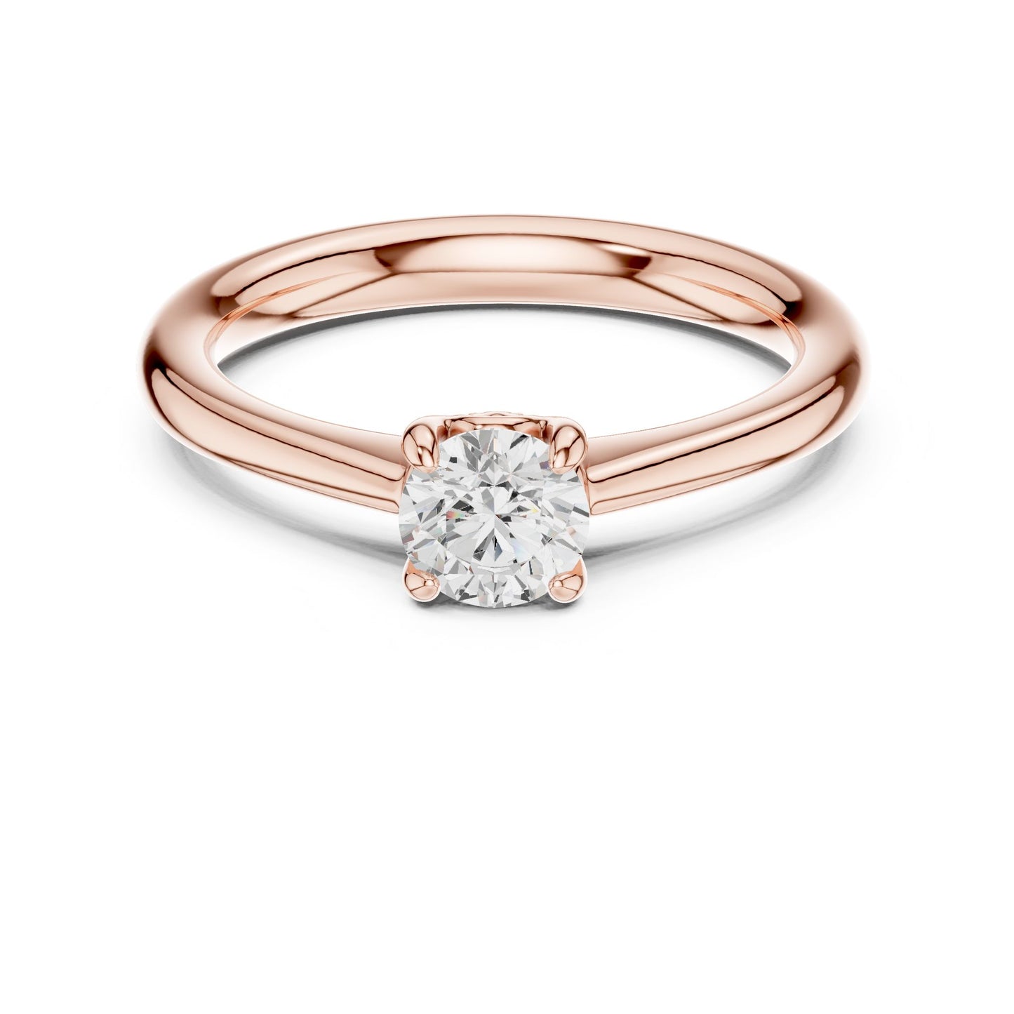 Round Lab Grown Diamond Solitaire Engagement Ring