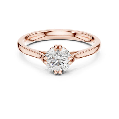 Round Lab Grown Diamond Solitaire Engagement Ring