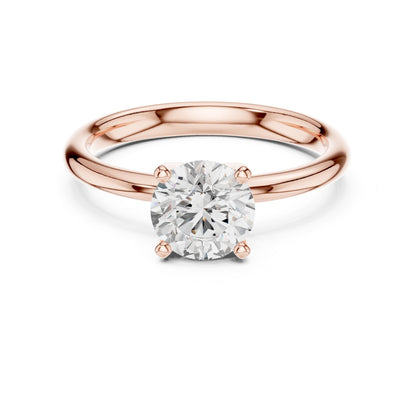 Round Lab Grown Diamond Solitaire Engagement Ring