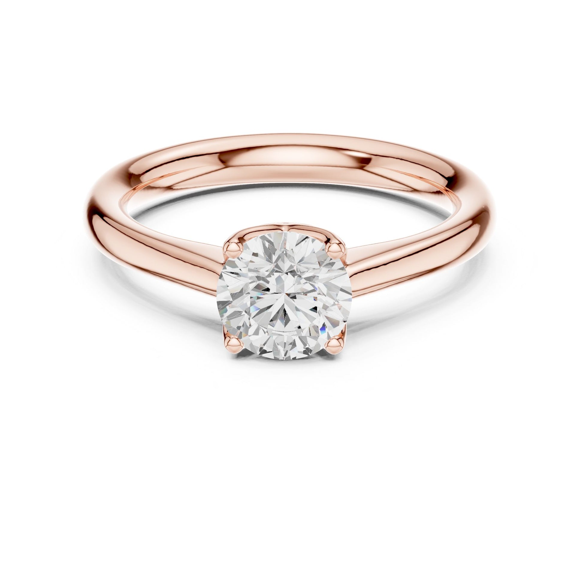 Round Lab Grown Diamond Solitaire Engagement Ring
