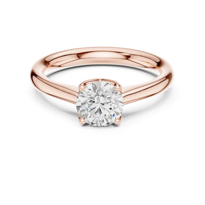 Round Lab Grown Diamond Solitaire Engagement Ring