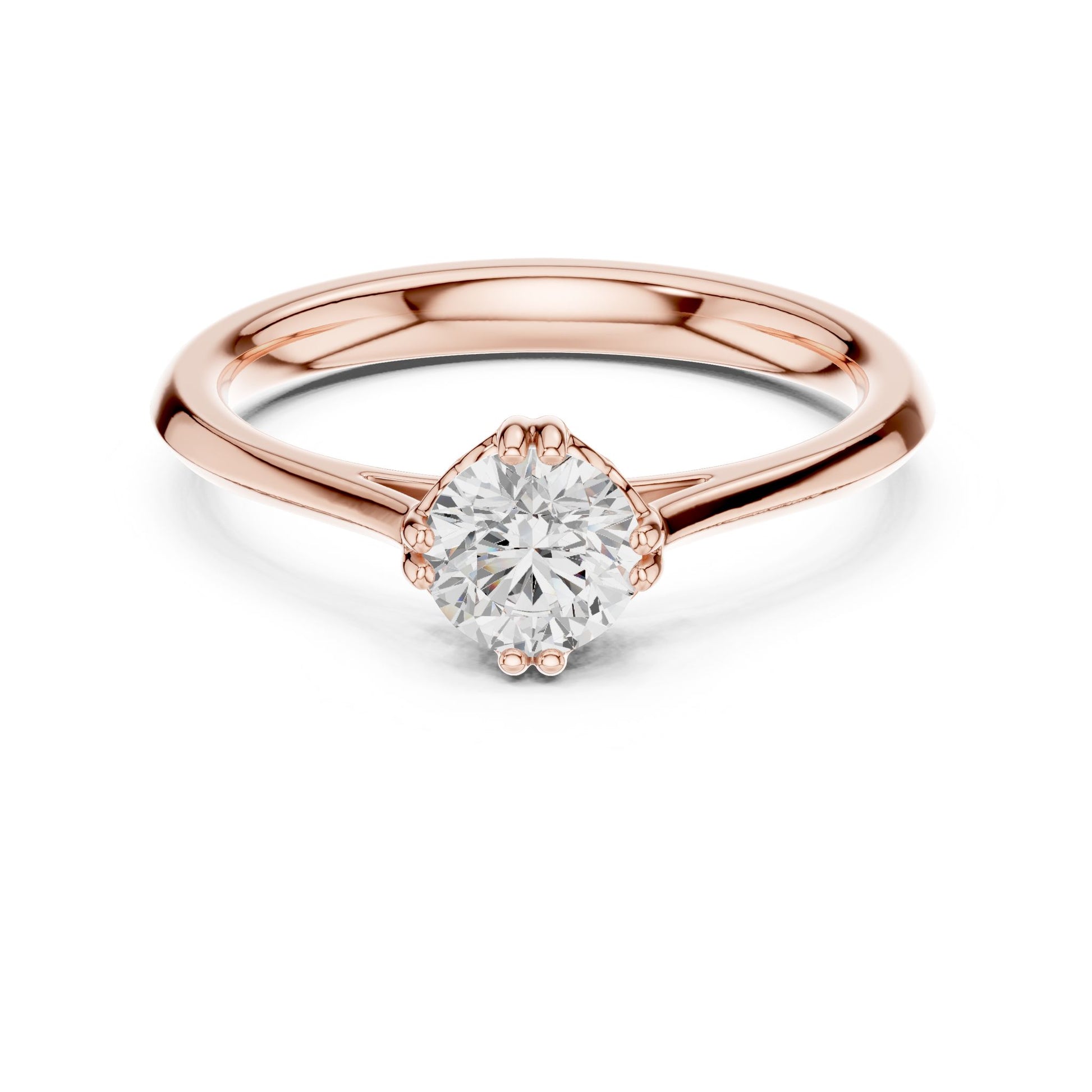 Round Lab Grown Diamond Solitaire Engagement Ring