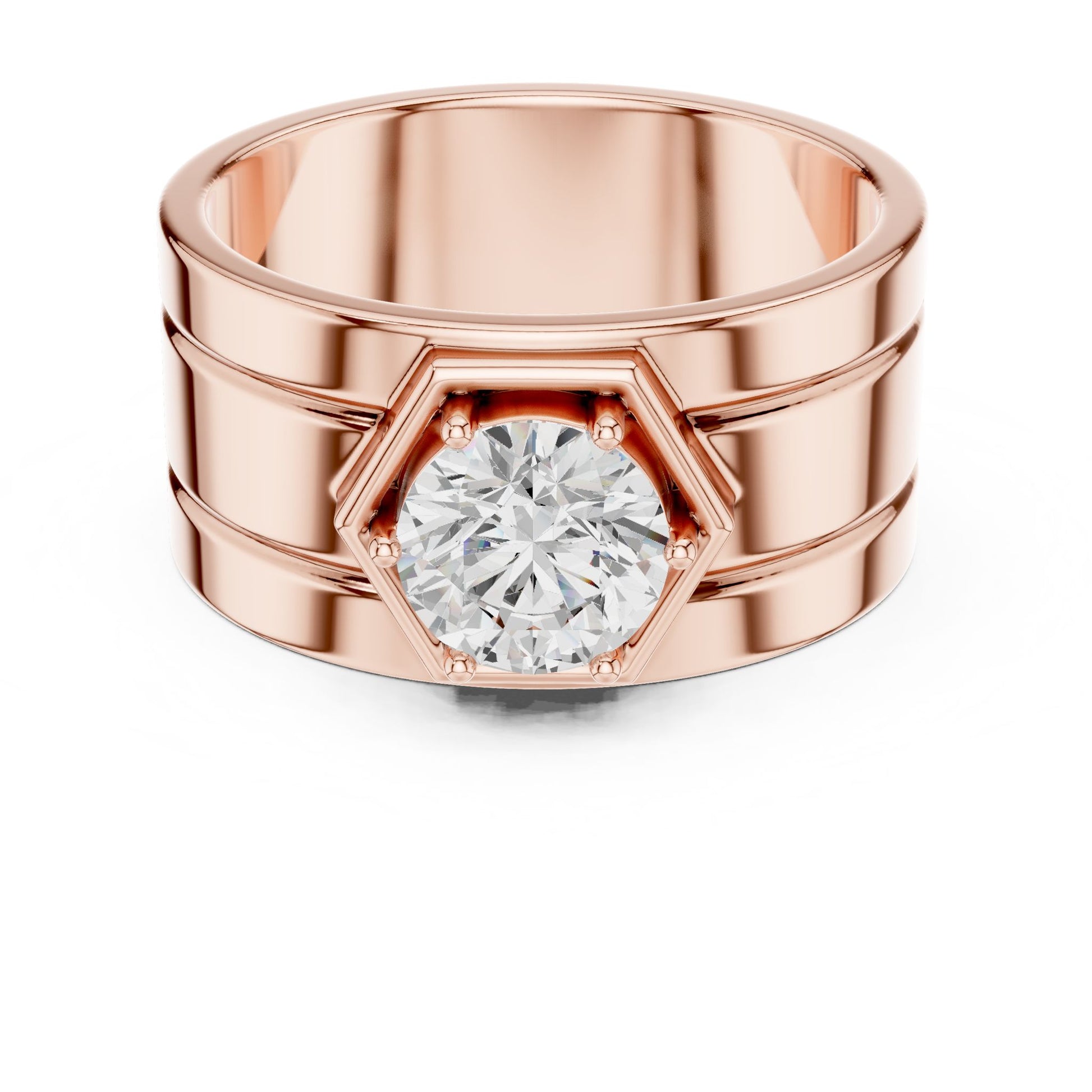 Men's Round Lab Grown Diamond Ring