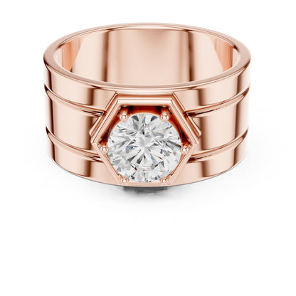 Men's Round Lab Grown Diamond Ring