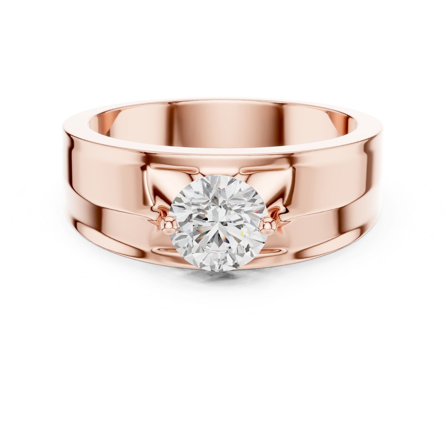 Men's Round Lab Grown Diamond Ring