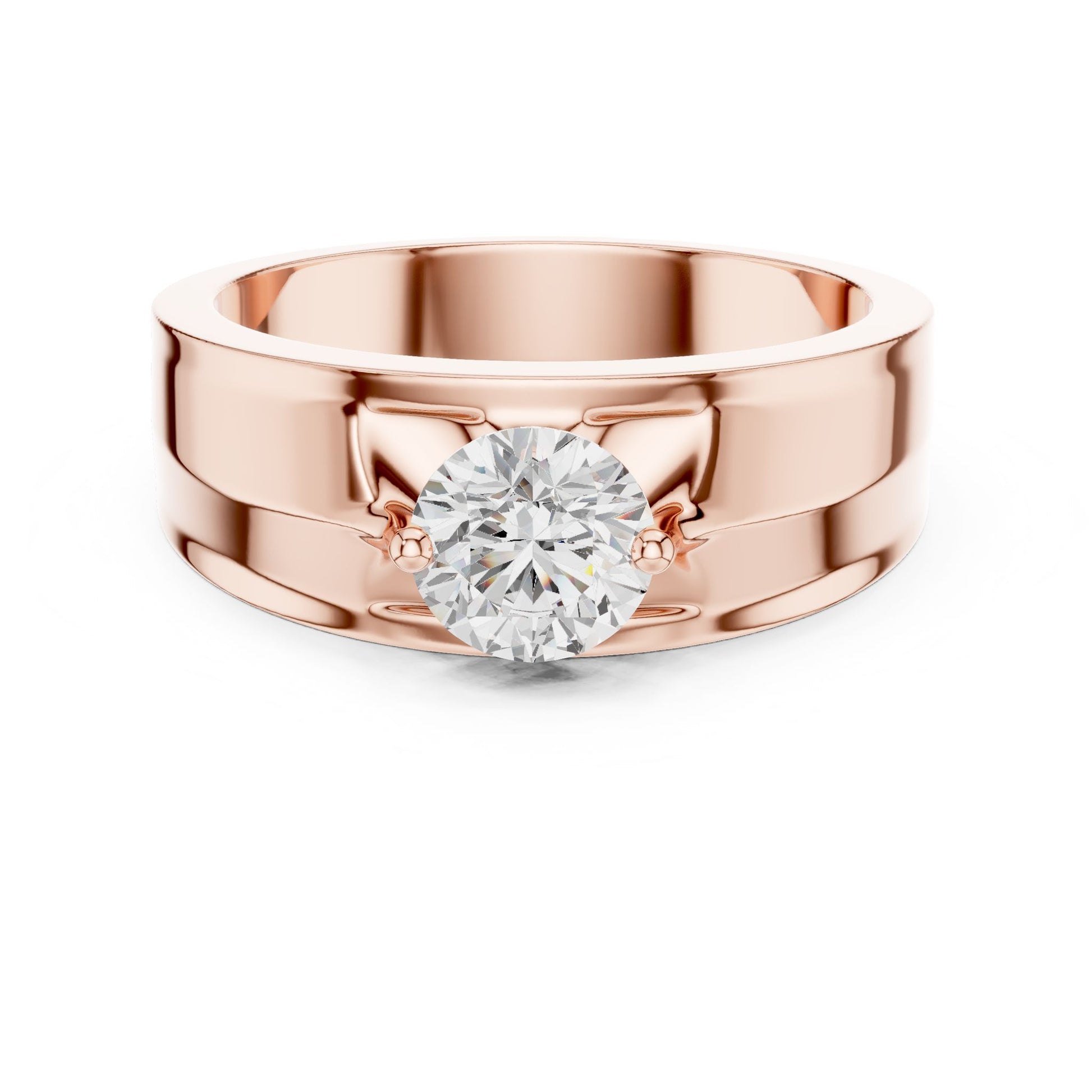 Men's Round Lab Grown Diamond Ring
