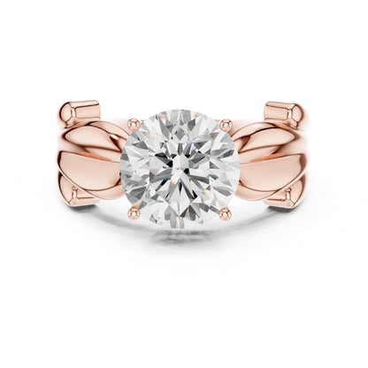 Round Lab Grown Diamond Solitaire Engagement Ring