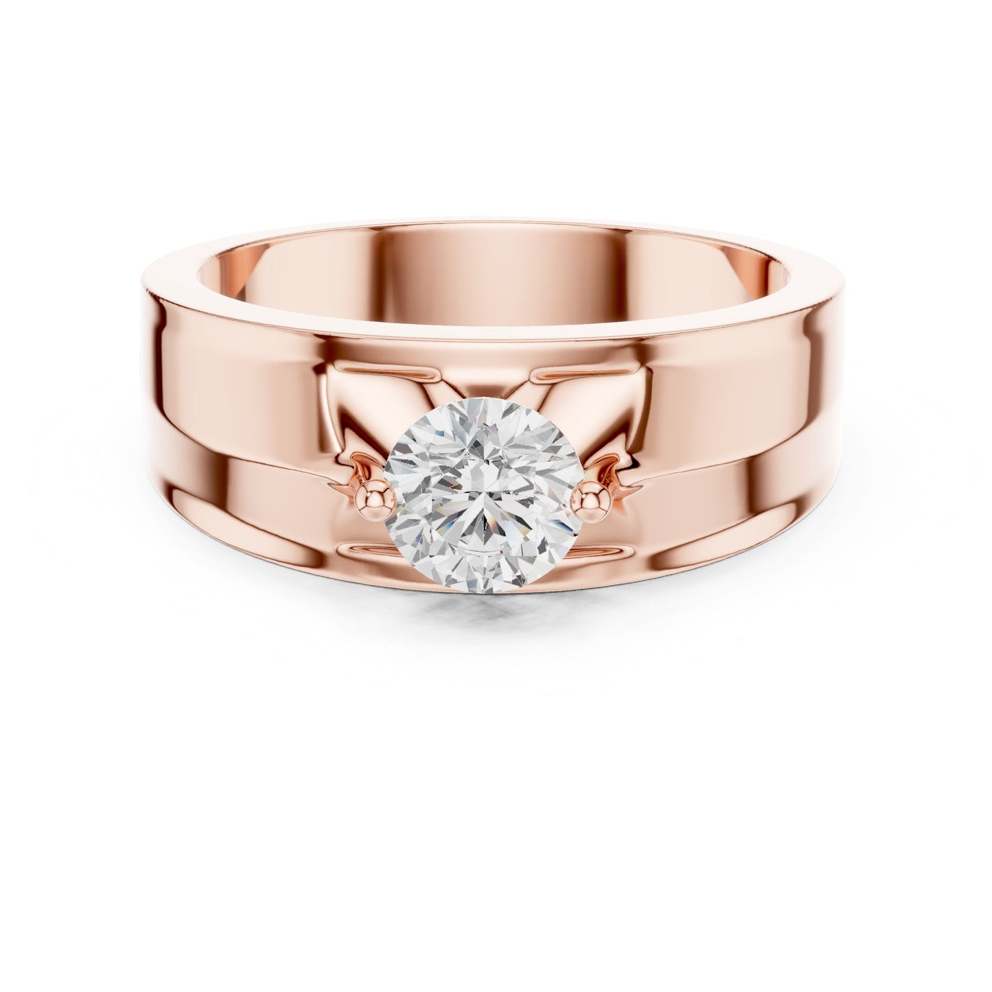 Men's Round Lab Grown Diamond Ring