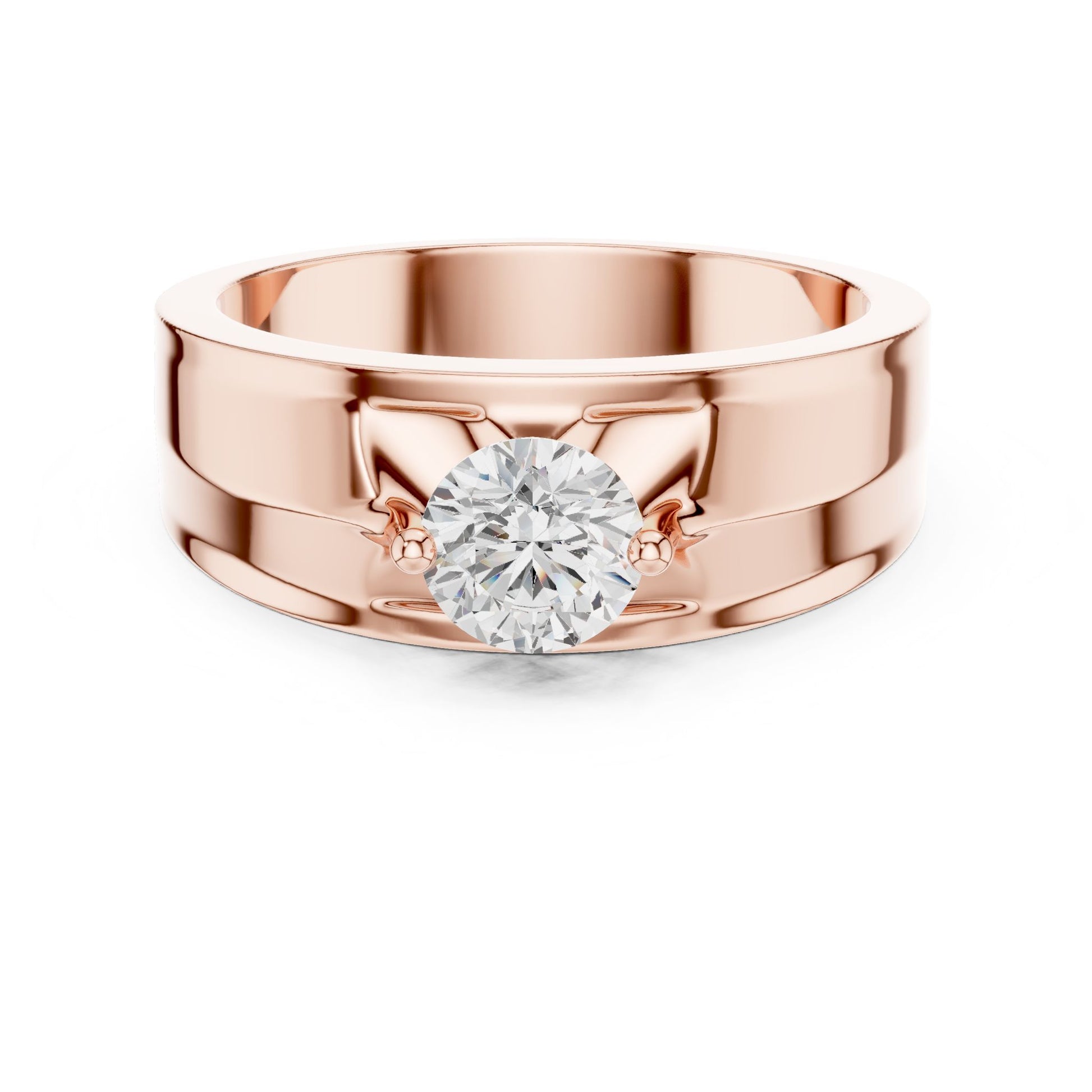 Men's Round Lab Grown Diamond Ring