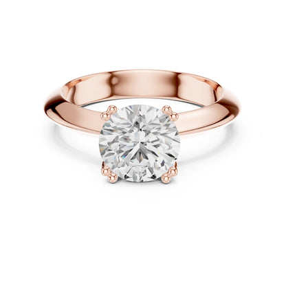 Round Lab Grown Diamond Solitaire Engagement Ring