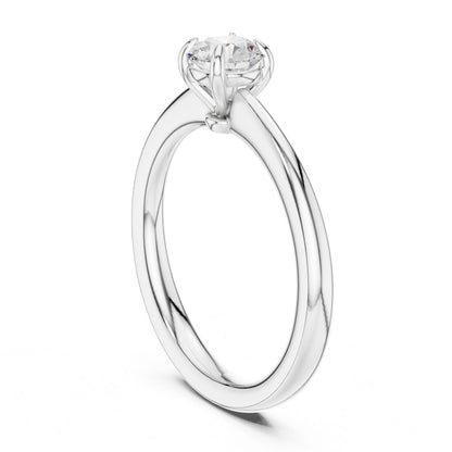 Round Lab Grown Diamond Solitaire Engagement Ring