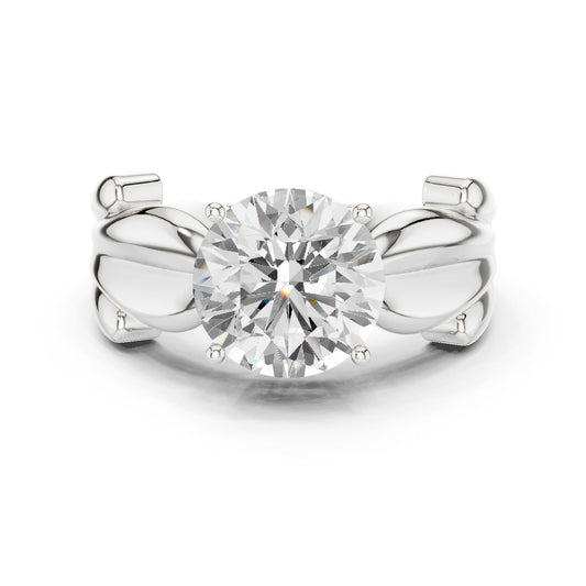 Round Lab Grown Diamond Solitaire Engagement Ring