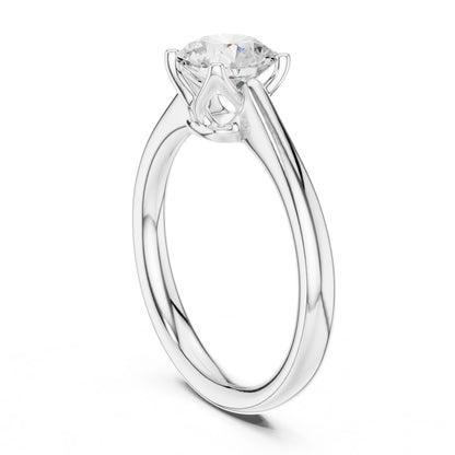 Round Lab Grown Diamond Solitaire Engagement Ring