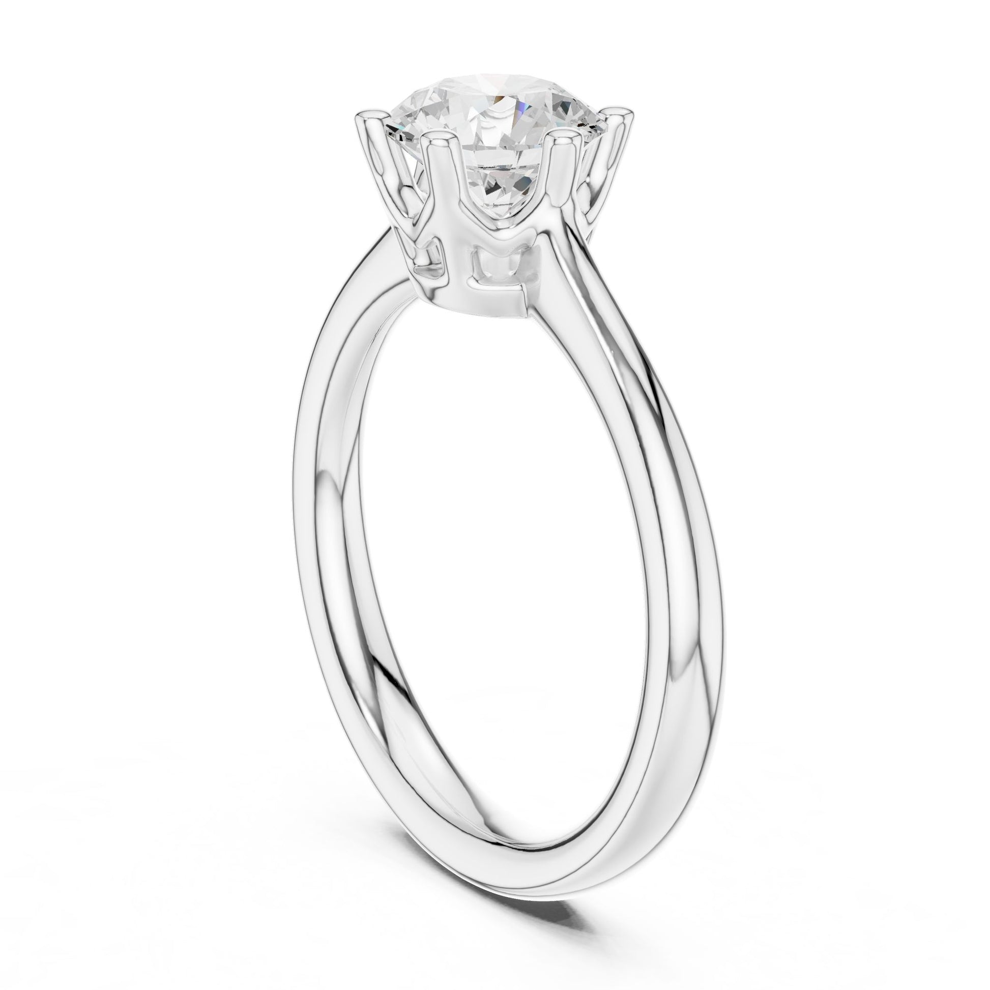 Round Lab Grown Diamond Solitaire Engagement Ring