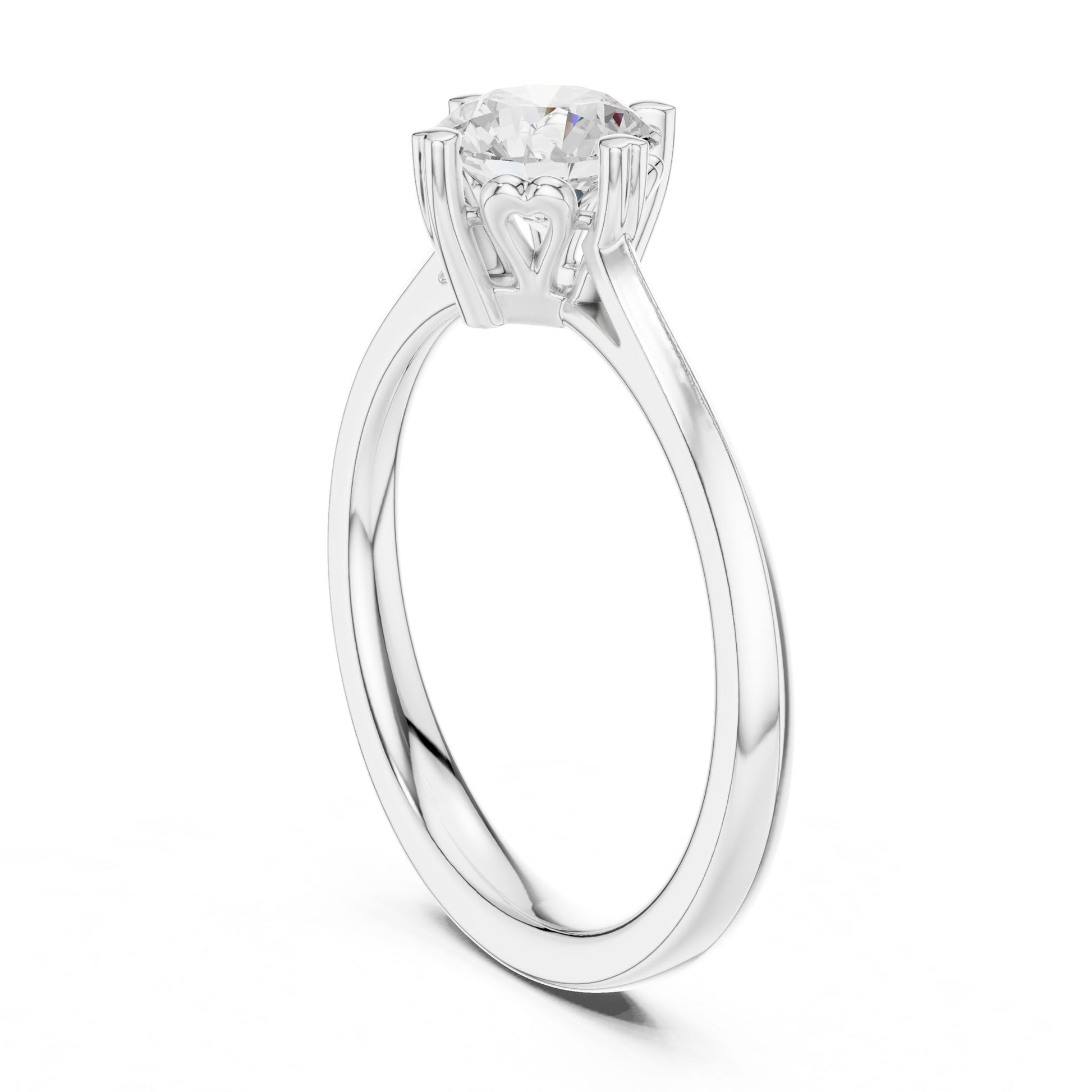 Round Lab Grown Diamond Solitaire Engagement Ring
