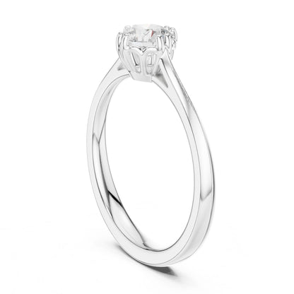 Round Lab Grown Diamond Solitaire Engagement Ring