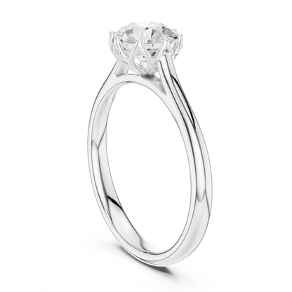 Round Lab Grown Diamond Solitaire Engagement Ring