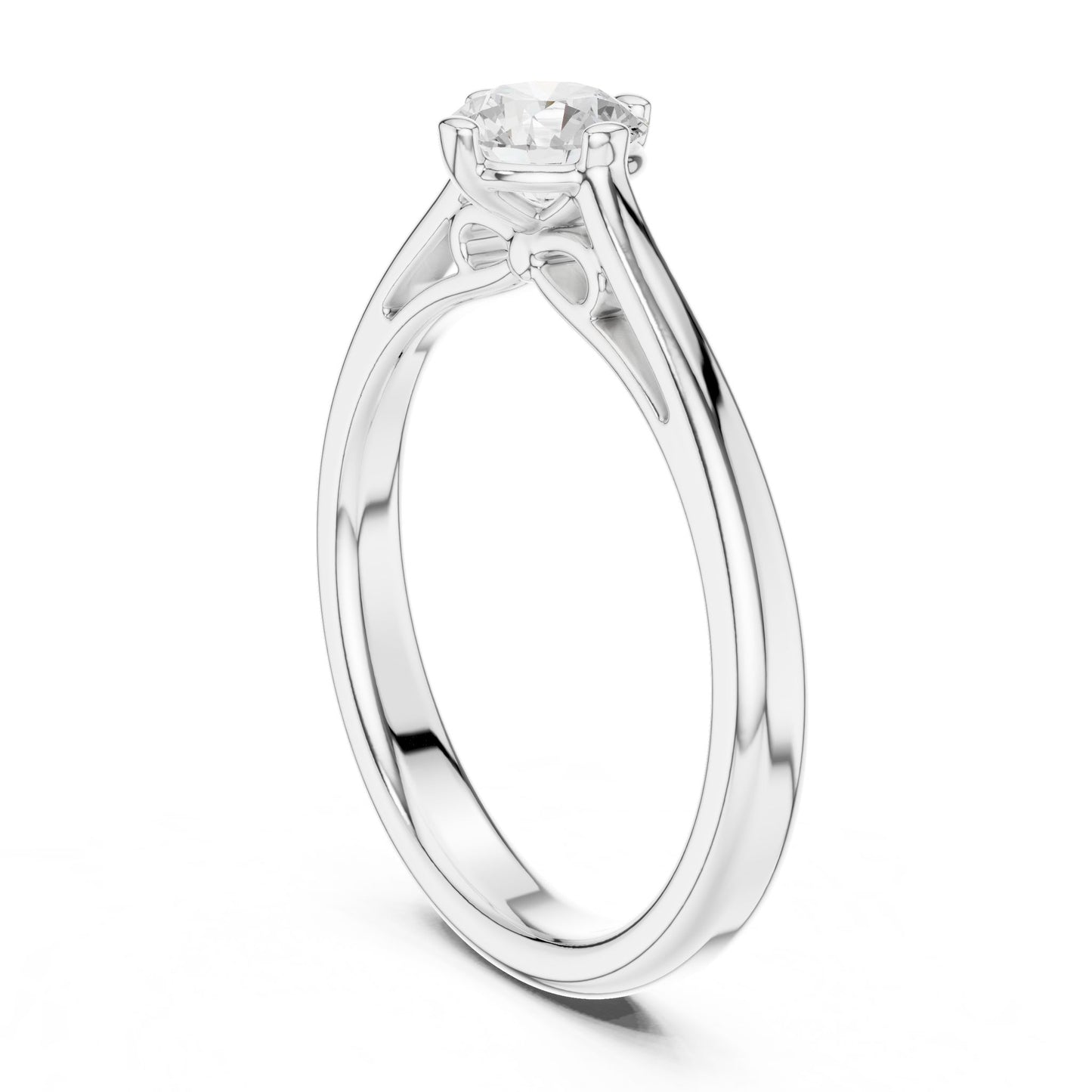 Round Lab Grown Diamond Solitaire Engagement Ring