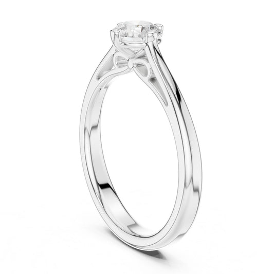 Round Lab Grown Diamond Solitaire Engagement Ring