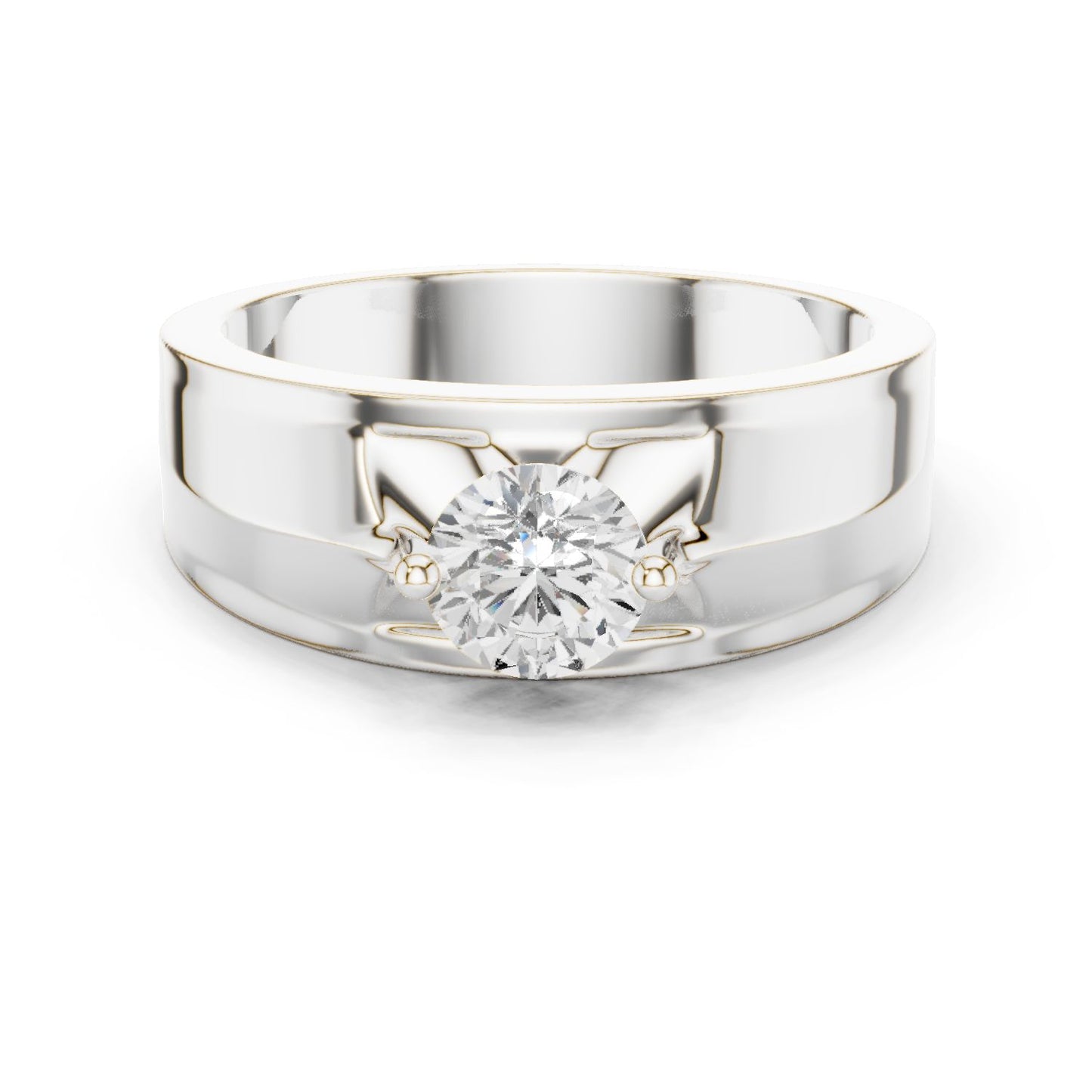 Men's Round Lab Grown Diamond Ring