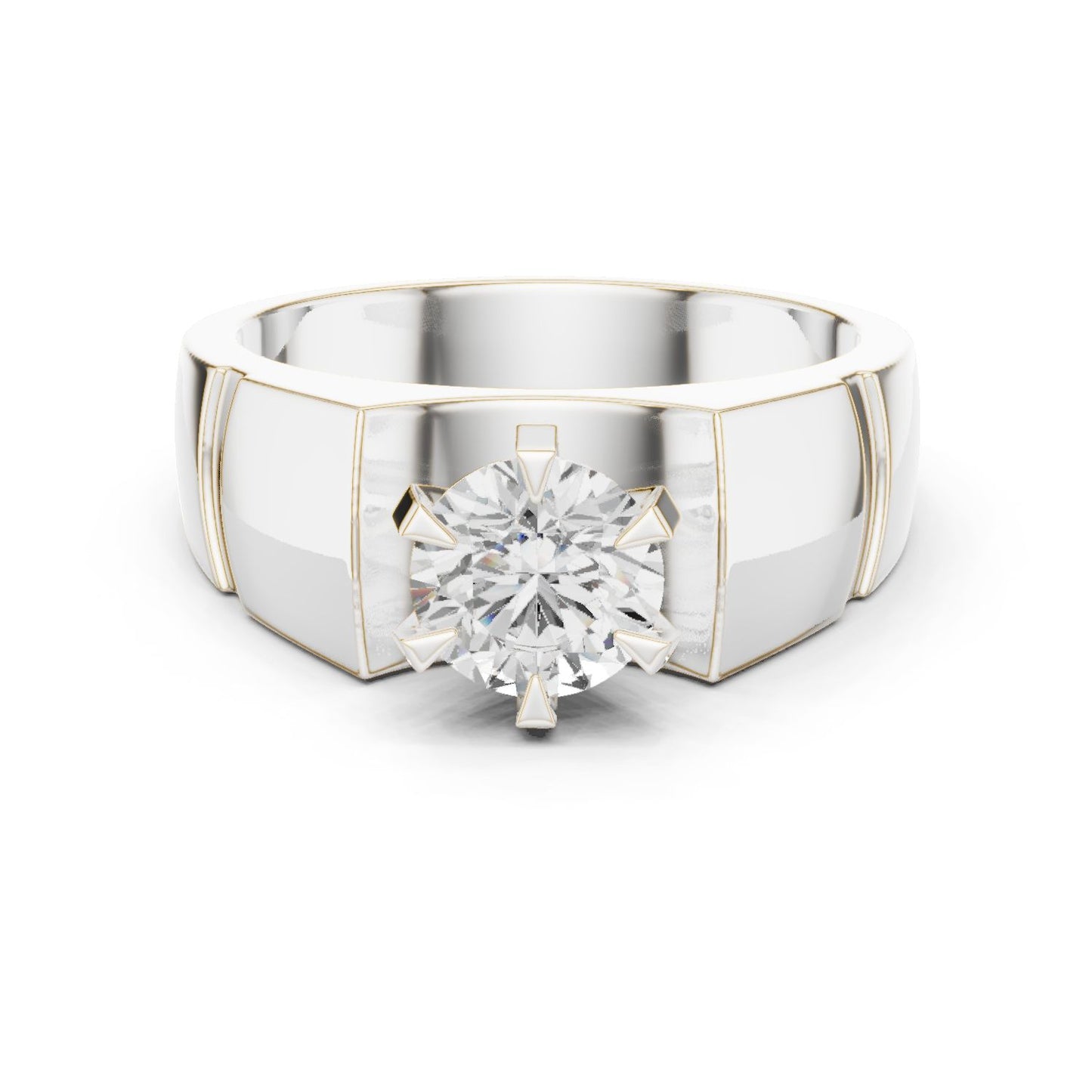 Men's Round Lab Grown Diamond Ring