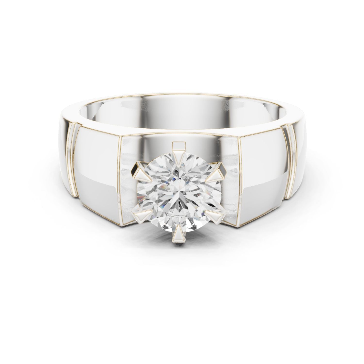 Men's Round Lab Grown Diamond Ring