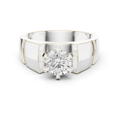 Men's Round Lab Grown Diamond Ring