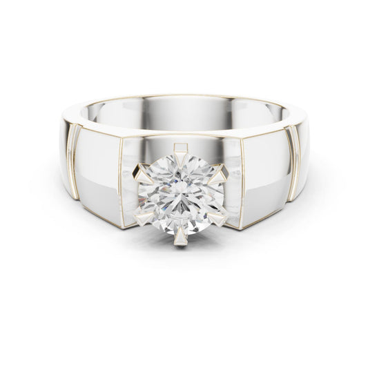 Men's Round Lab Grown Diamond Ring