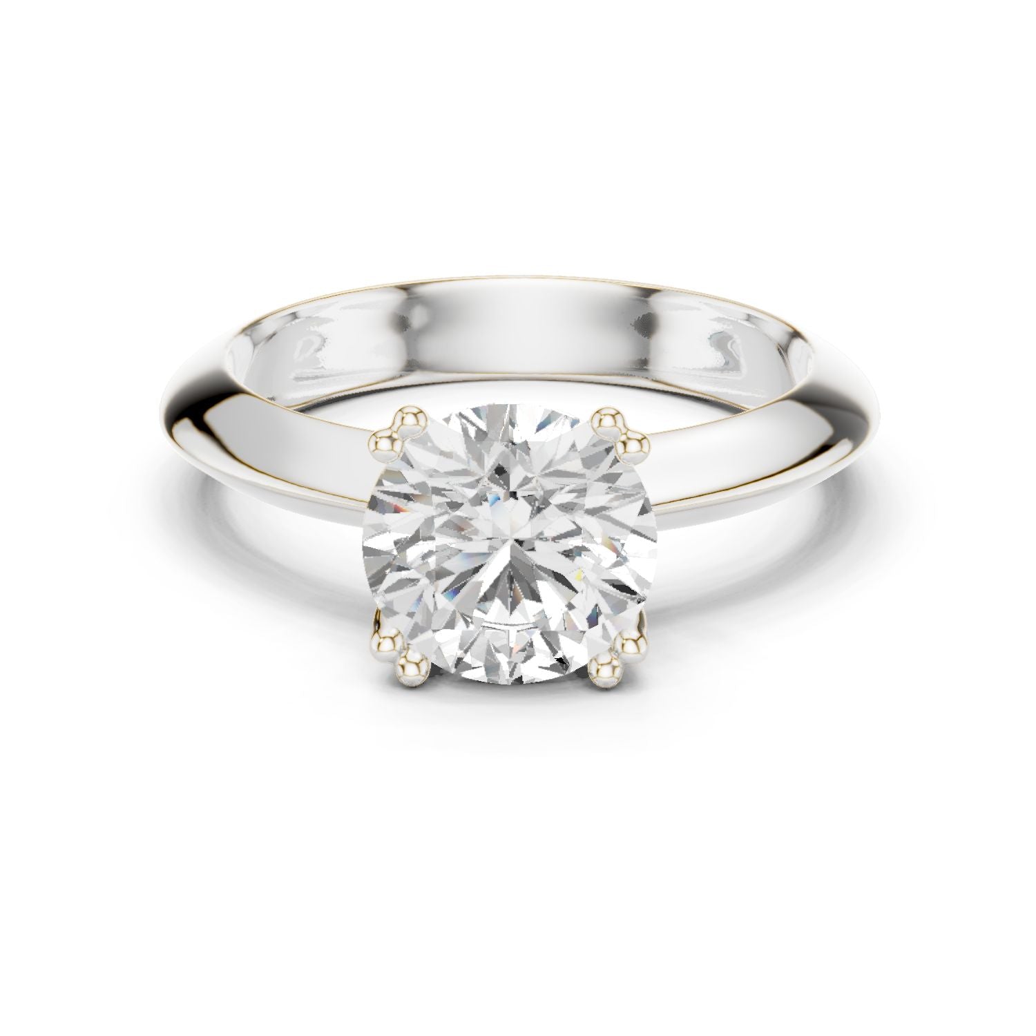 Round Lab Grown Diamond Solitaire Engagement Ring