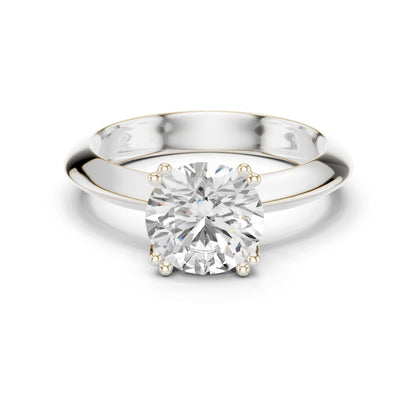 Round Lab Grown Diamond Solitaire Engagement Ring