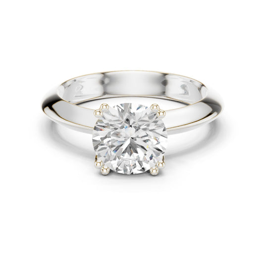 Round Lab Grown Diamond Solitaire Engagement Ring