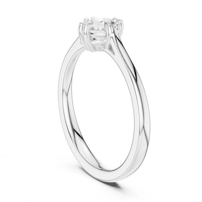 Round Lab Grown Diamond Solitaire Engagement Ring